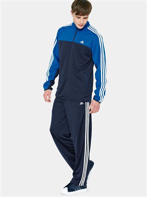 navy blue adidas tracksuit men's.